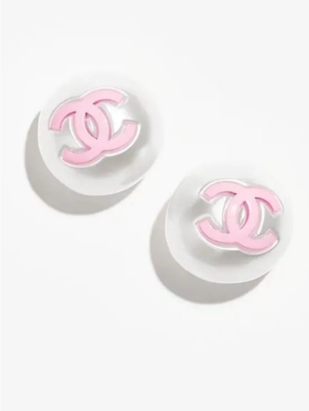 🩰 🆕 Pink CC Faux Pearl Studs 🐚